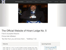 Tablet Screenshot of hiramlodge5.org